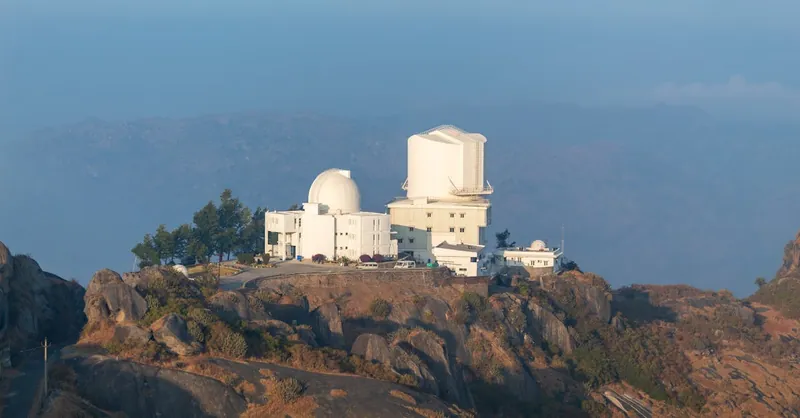 Scenic view of a space observatory located on Mount Abu, Rajasthan, India.
