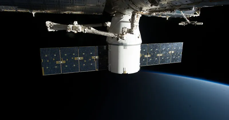 A SpaceX satellite hovering over Earth