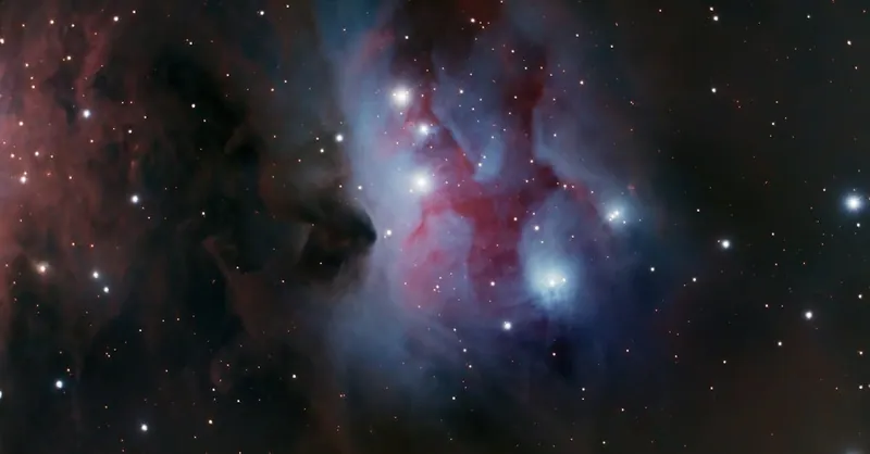 Stunning capture of a colorful nebula and stars against a dark space backdrop.