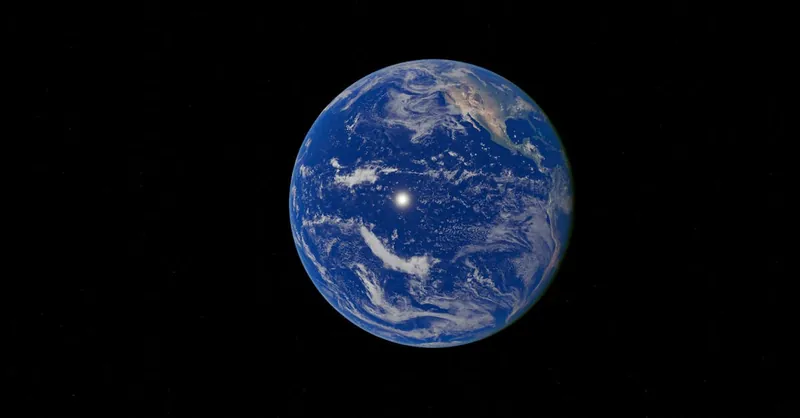 A breathtaking view of planet Earth from outer space, showcasing the blue oceans.