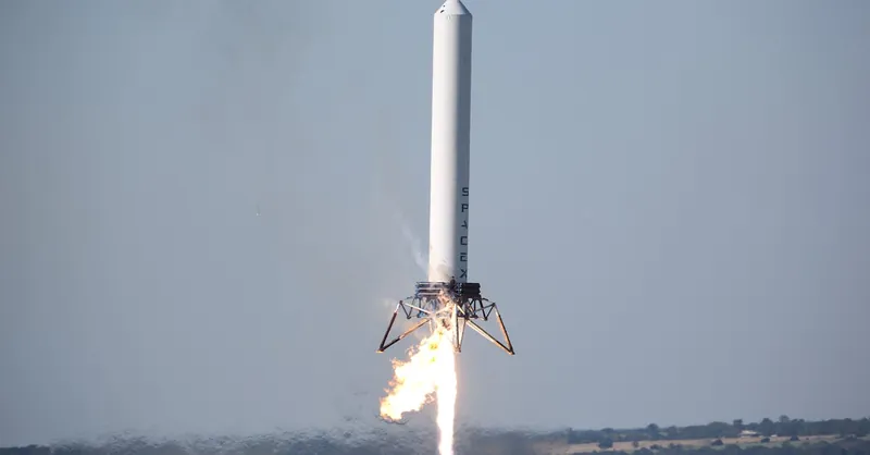 A powerful rocket launches into the sky, showcasing advanced space technology.